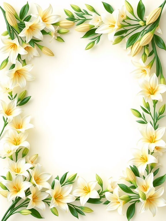 easter lily clipart border