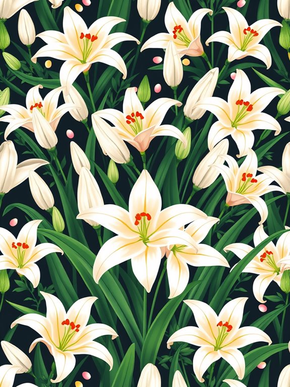 easter lily clipart design