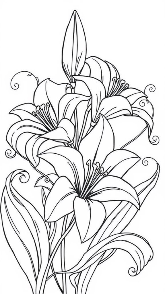 easter lily coloring activity