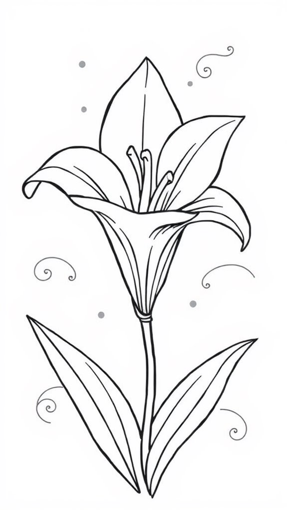 easter lily coloring page