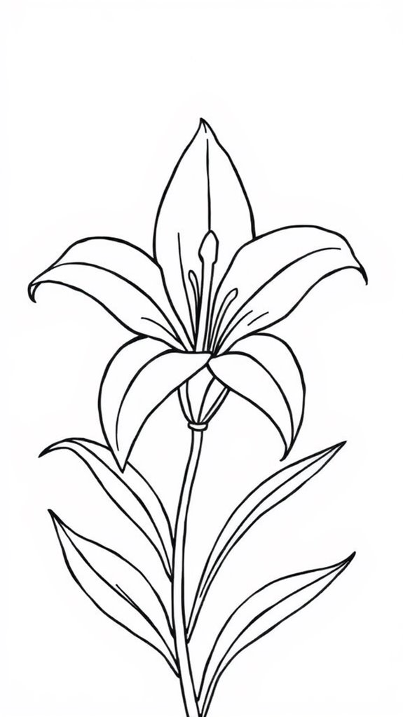 easter lily coloring page