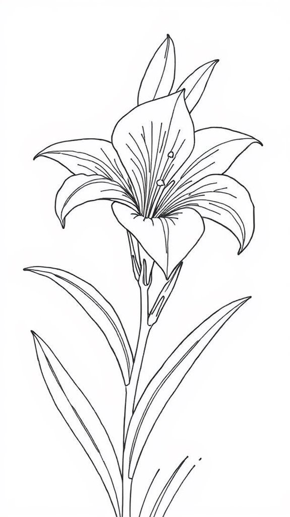 easter lily coloring page