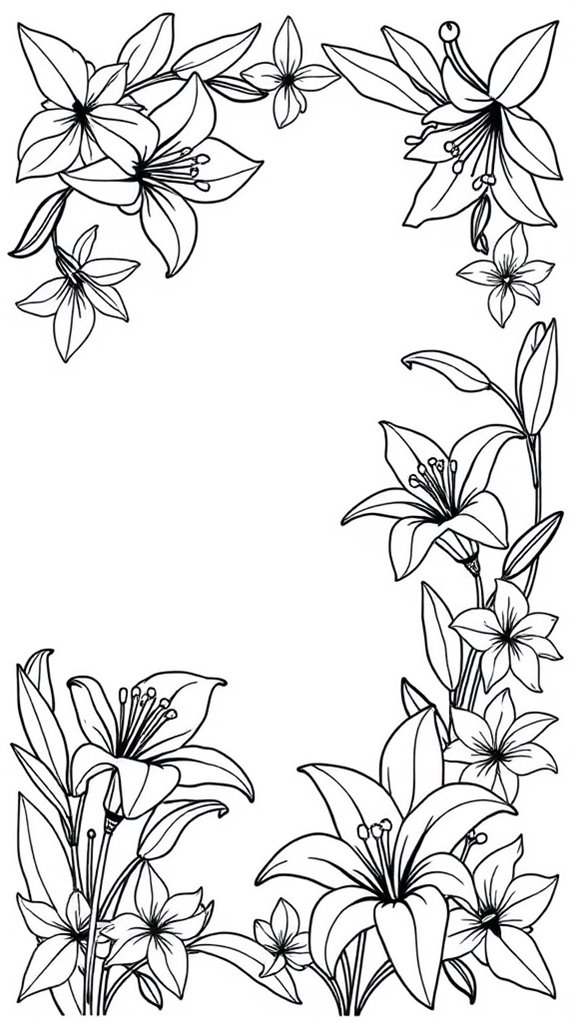 easter lily coloring page