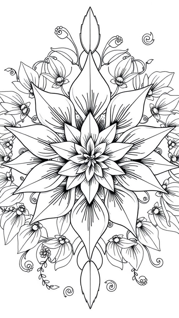 easter lily mandala design