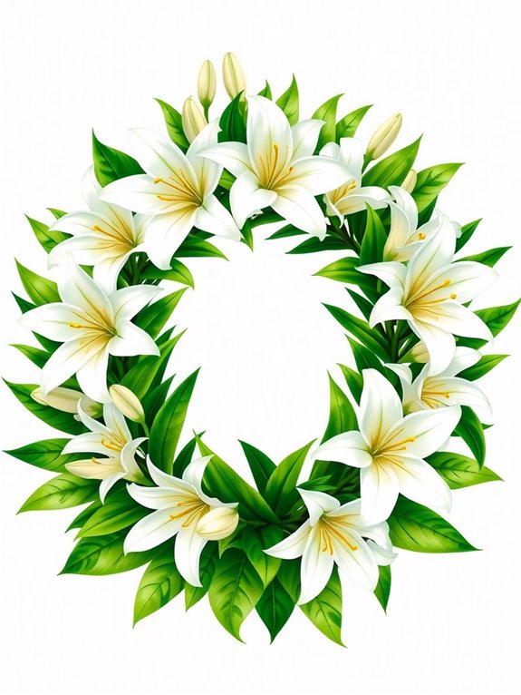 easter lily wreath art