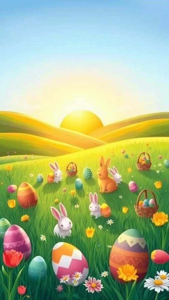 easter sunrise drawing scene