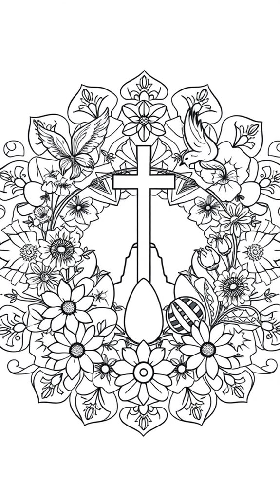 easter symbols mandala design