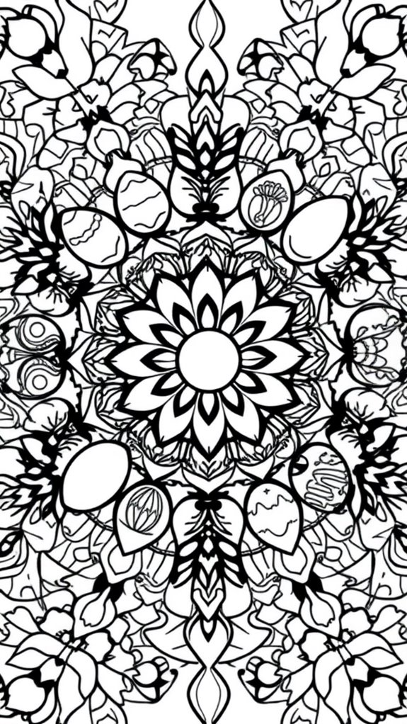 easter themed mandala artwork