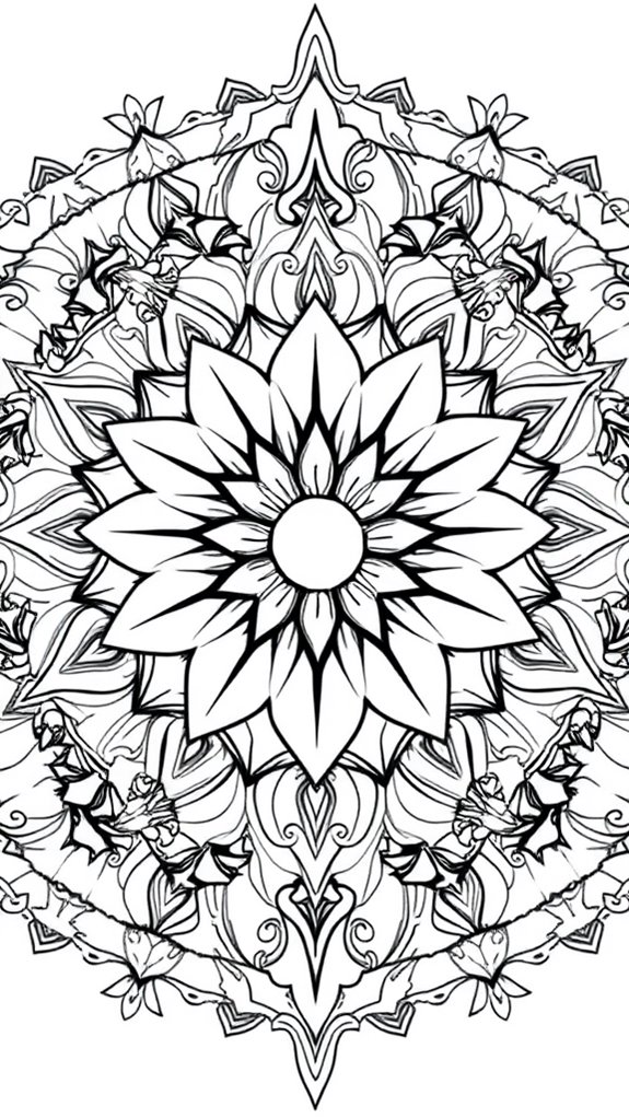 easter themed mandala coloring page