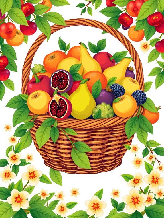 eden fruit basket clipart