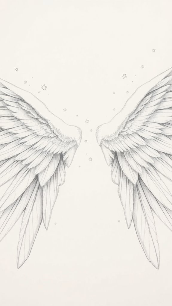 elegant angel wing illustration