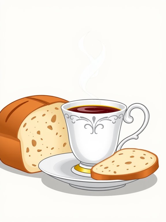 elegant bread cup illustration