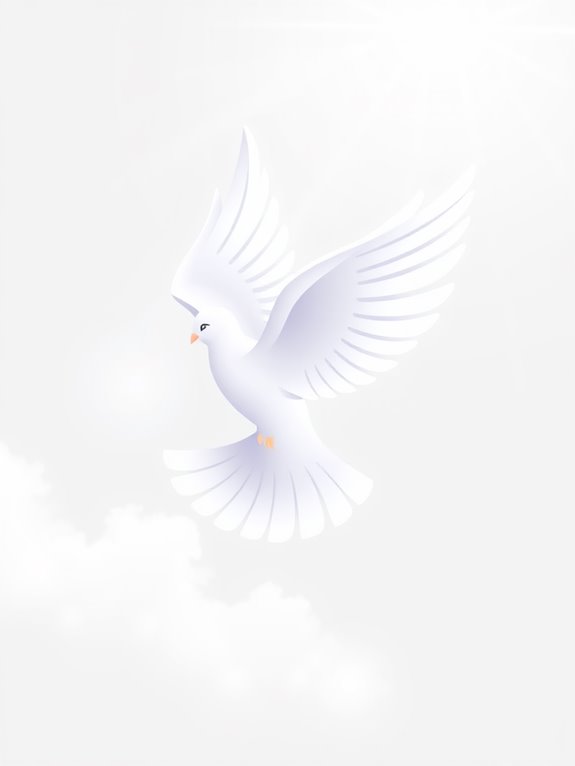 elegant dove illustration design