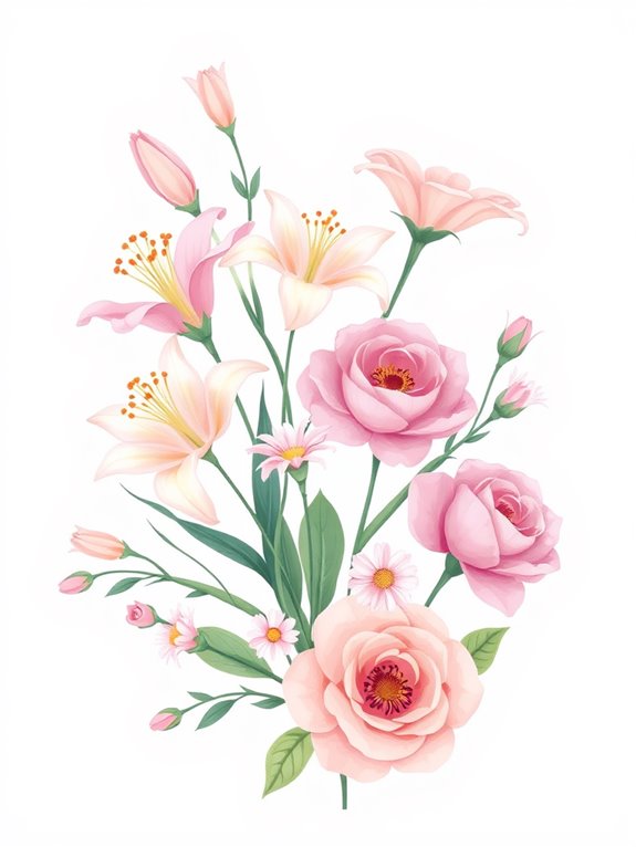 elegant floral clipart design