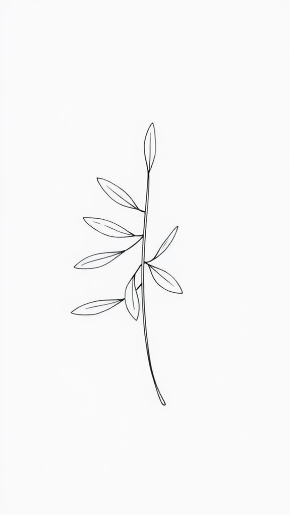 elegant olive branch illustration