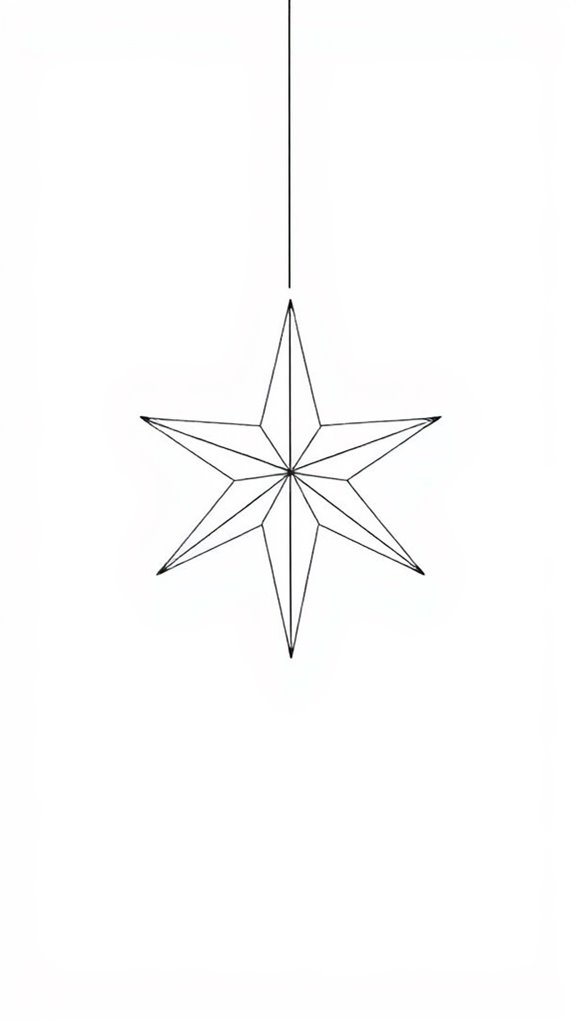 elegant single line star design