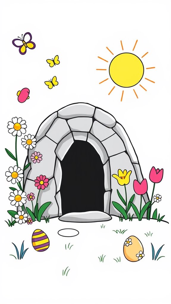 empty tomb doodle drawing