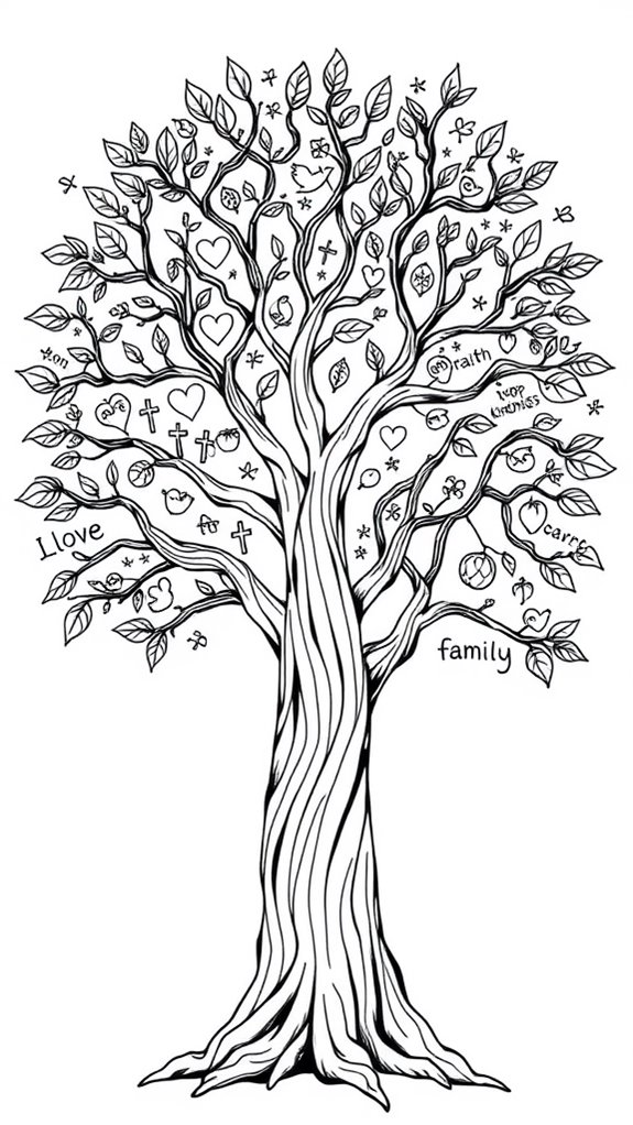 faithful family tree illustration