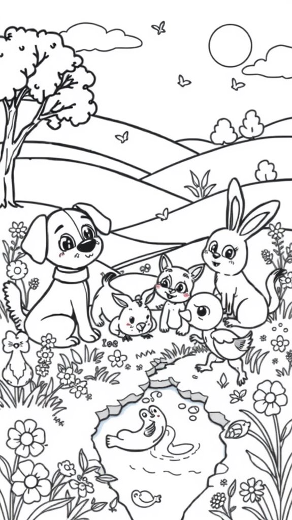 faithful friends coloring page