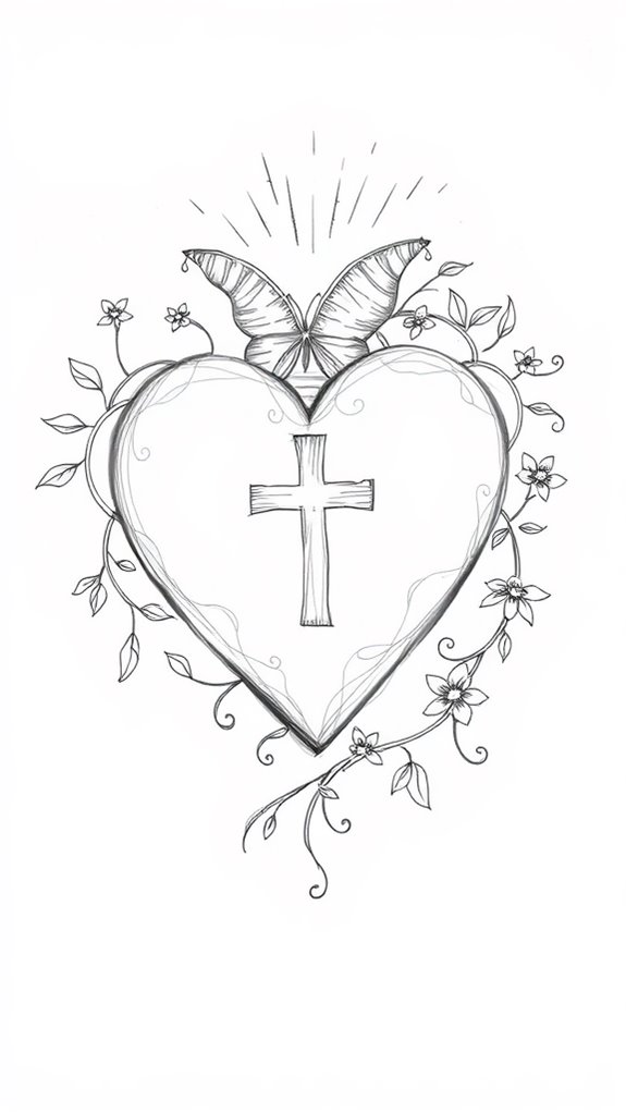 faithful heart sketch concept