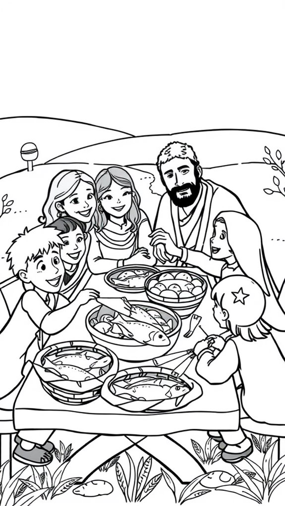 family enjoying a meal