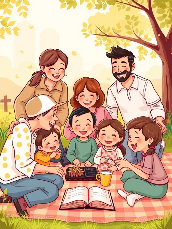 family reunion clipart illustration