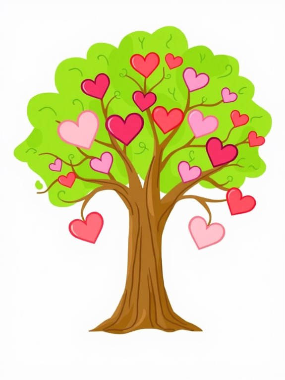 family tree love illustration