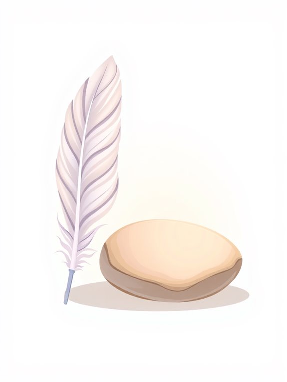 feather and stone design