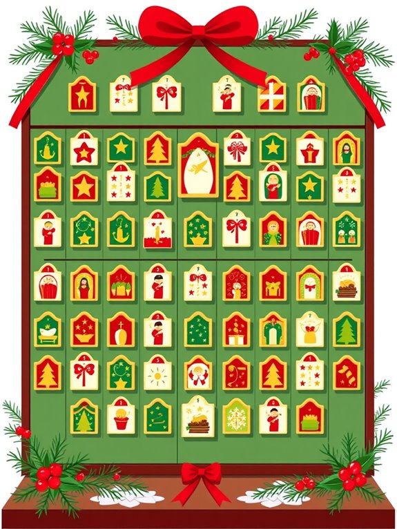 festive advent calendar artwork