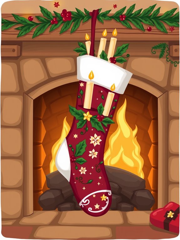 festive advent stocking illustration