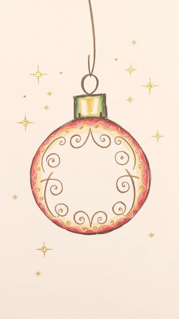 festive holiday decoration drawing