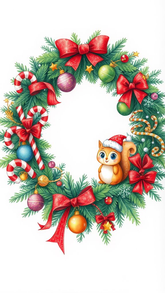 festive holiday wreath design