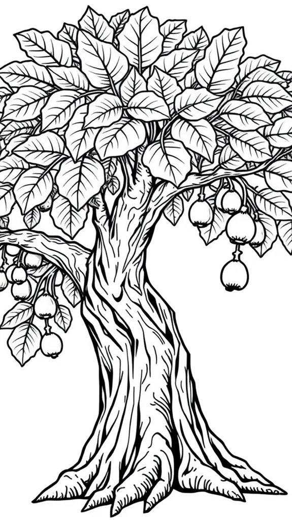 fig tree coloring page