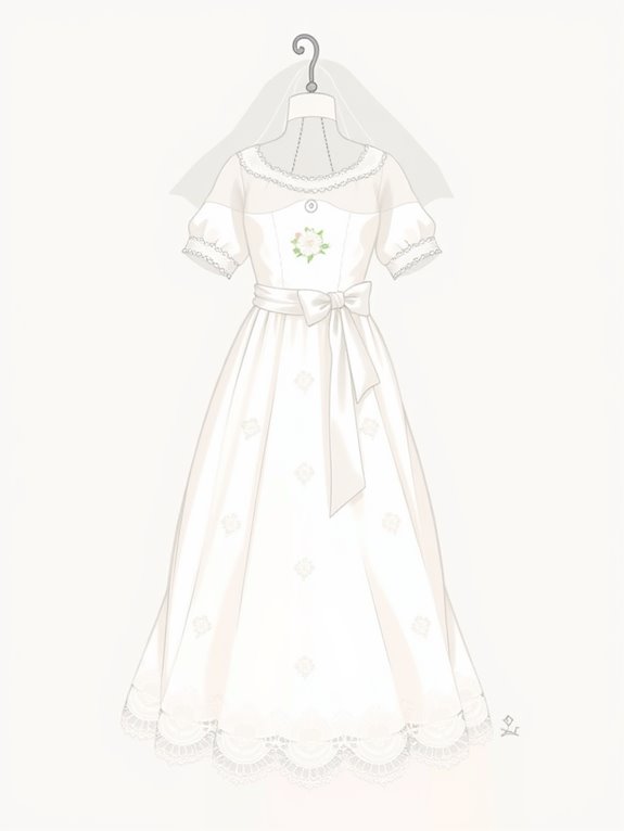 first communion dress illustration