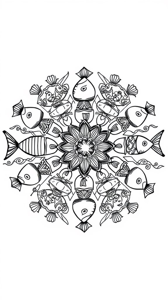 fish and breads mandala