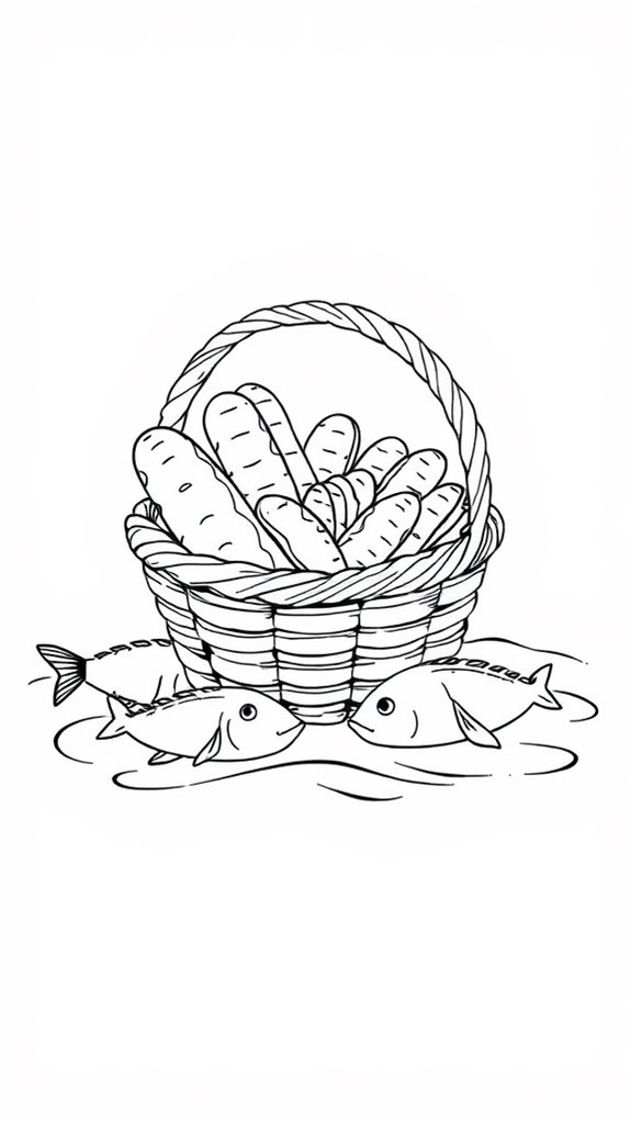 fish and loaves coloring page