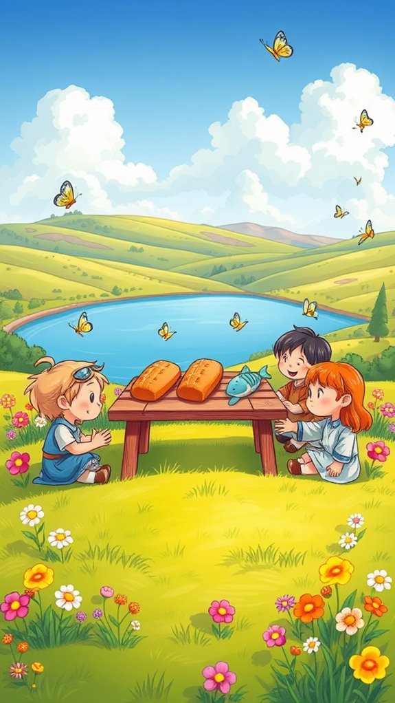 fish and loaves illustration