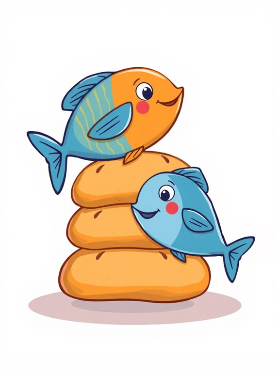 fish and loaves illustration