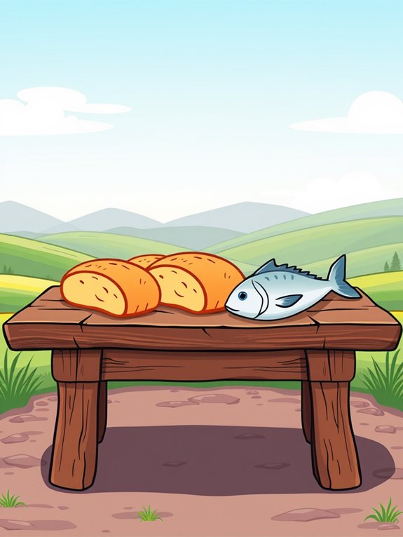 fish and loaves illustration