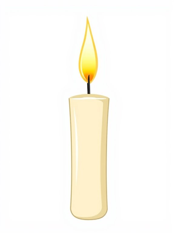 flame lit candle clipart image