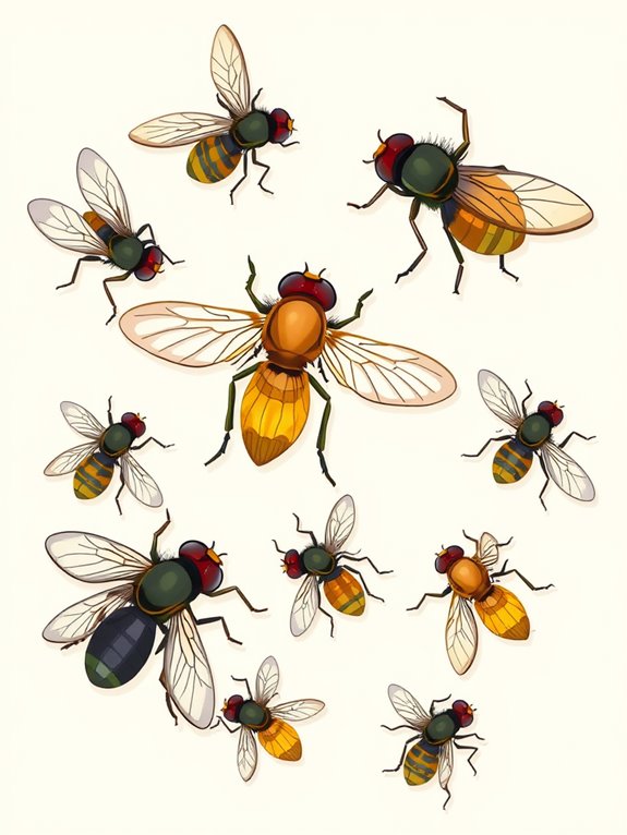 flies illustration graphic design