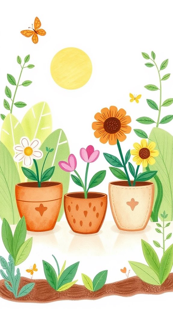 flower pot sketching tutorial