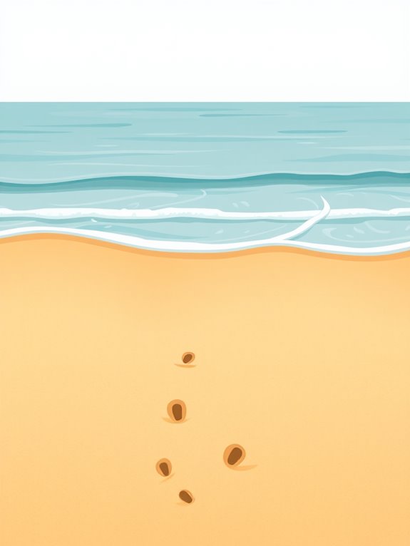 footprints in sand illustration