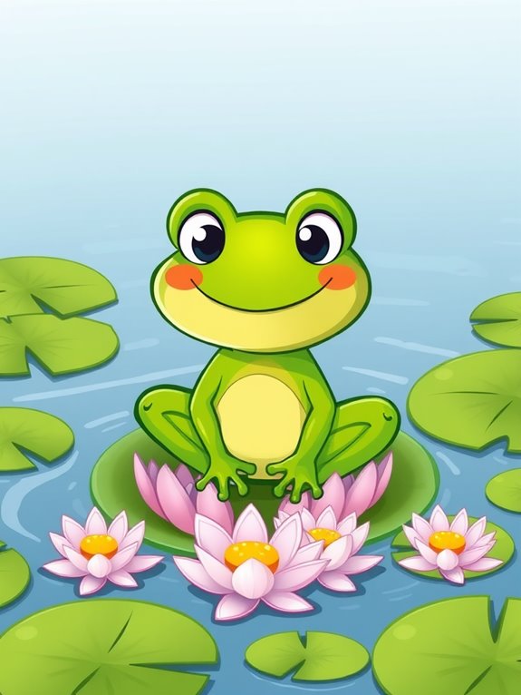 frog clipart graphic design