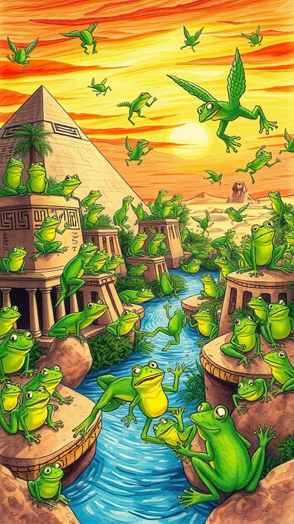 frog epidemic illustration artwork