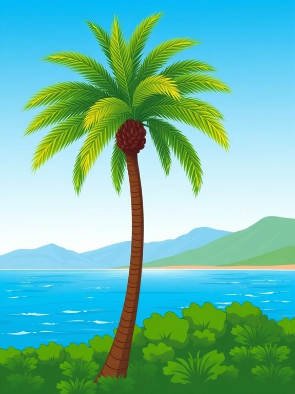 galilee palm tree illustration