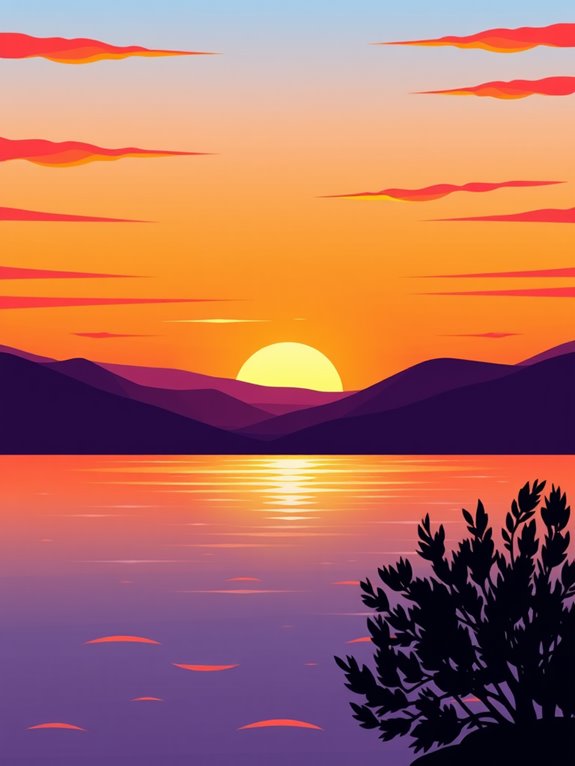 galilee sunset clipart image