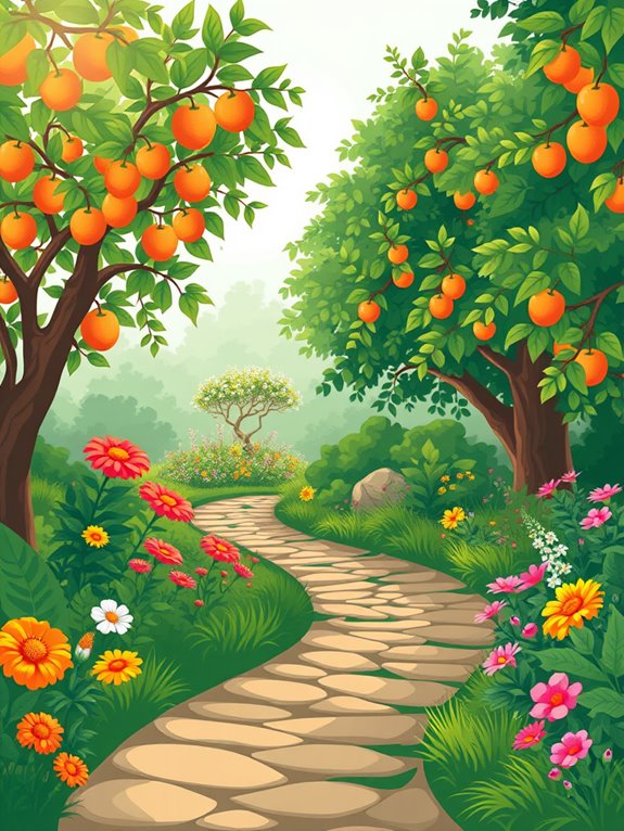 garden path clipart image