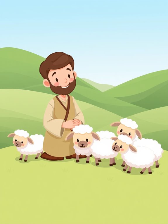 gentle shepherd christian artwork