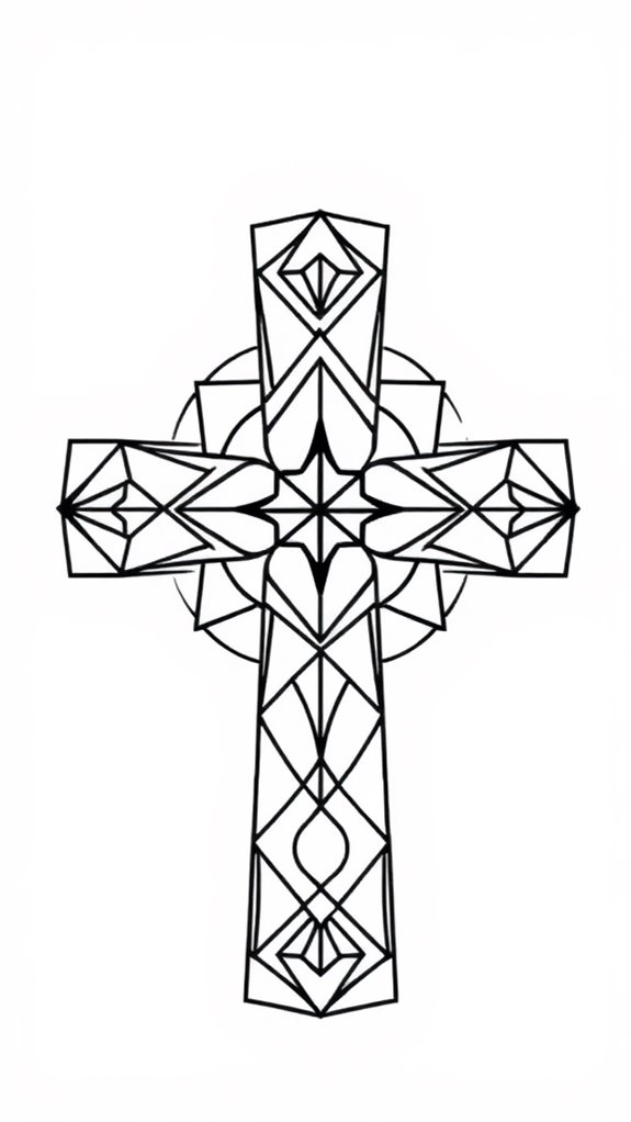 geometric christian cross design